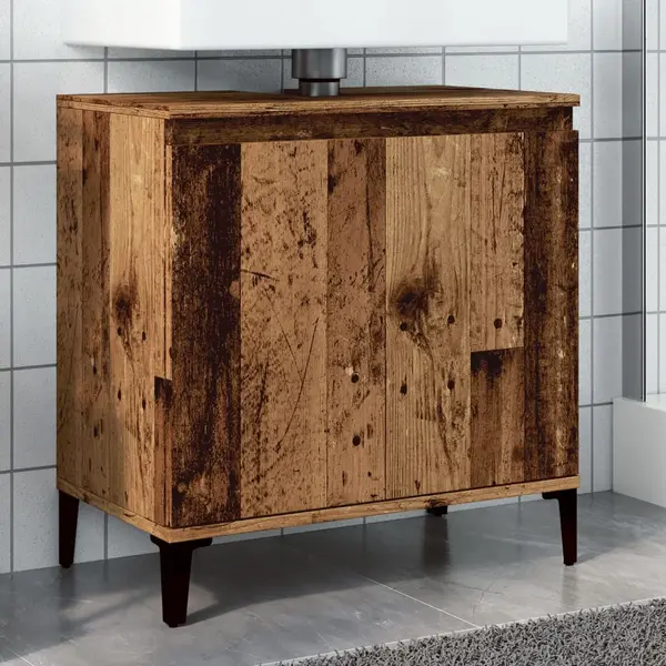 Gossi dulap de chiuveta, lemn vechi, 58x33x60 cm, lemn prelucrat