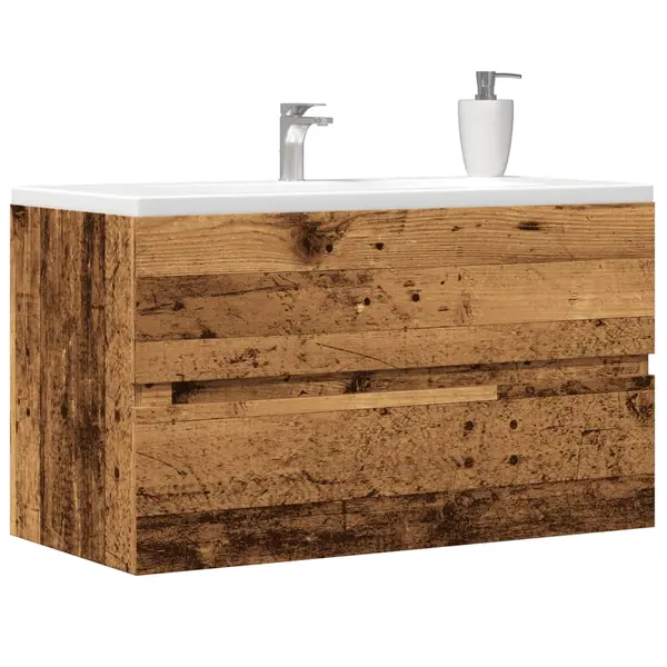 Gossi dulap de chiuveta, lemn vechi, 90x38,5x45 cm, lemn prelucrat