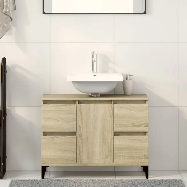 Gossi dulap de chiuveta, stejar sonoma, 80x33x60 cm, lemn prelucrat