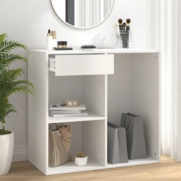 Gossi dulap de cosmetice, alb, 80x40x75 cm, lemn prelucrat