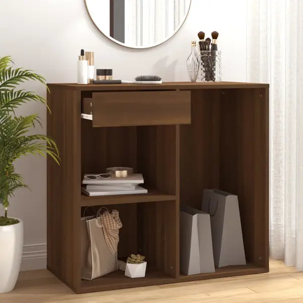 Gossi dulap de cosmetice, stejar maro, 80x40x75 cm, lemn prelucrat