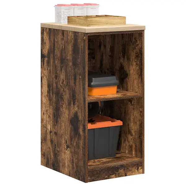 Gossi dulap de depozitare de garaj stejar afumat 40x51x85 cm