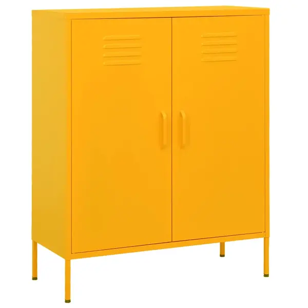 Gossi dulap de depozitare, galben mustar, 80x35x101,5 cm, otel