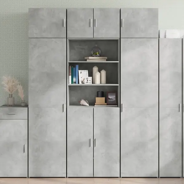 Gossi dulap de depozitare, gri beton, 70x42,5x225 cm, lemn prelucrat