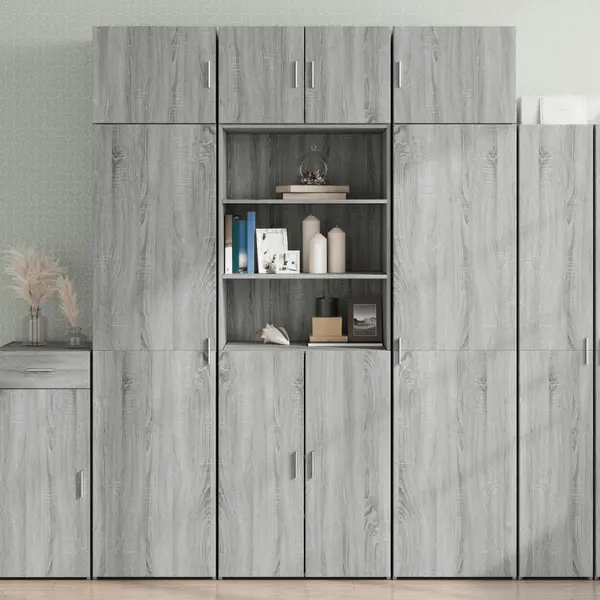Gossi dulap de depozitare, sonoma gri, 70x42,5x225, lemn prelucrat