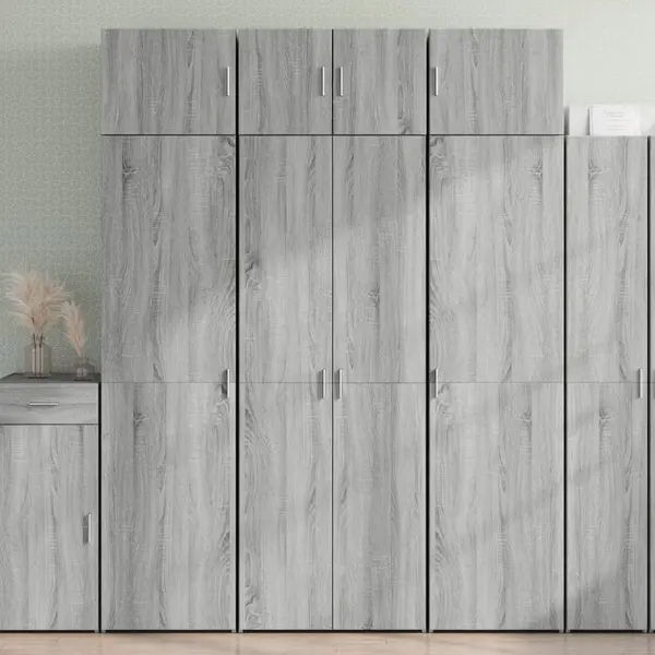 Gossi dulap de depozitare, sonoma gri, 70x42,5x225, lemn prelucrat