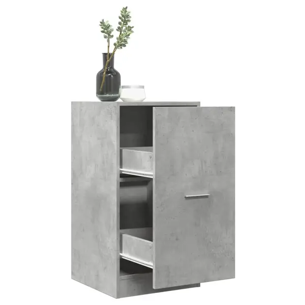 Gossi dulap de farmacie, gri beton, 40x41x77,5 cm, lemn prelucrat