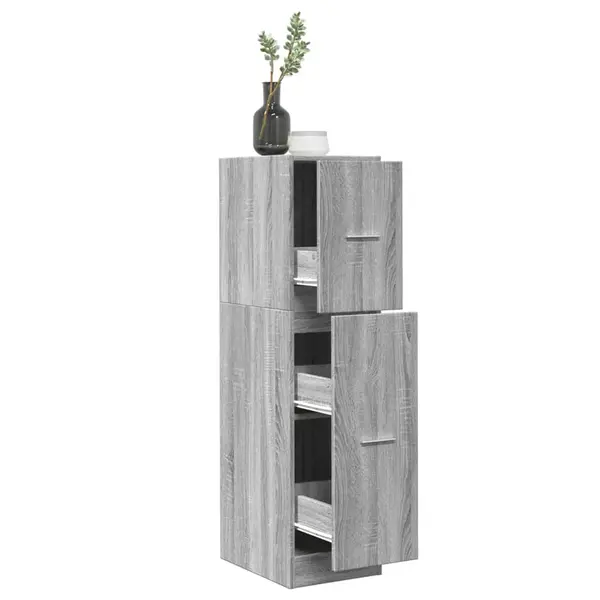 Gossi dulap de farmacie, sonoma gri, 30x41x118 cm, lemn prelucrat
