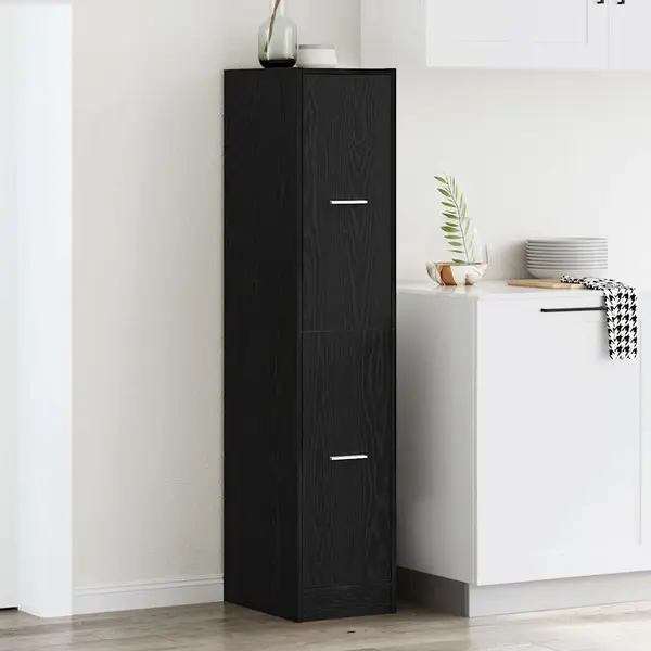 Gossi dulap de farmacie, stejar negru, 30x41x144,5 cm, lemn prelucrat