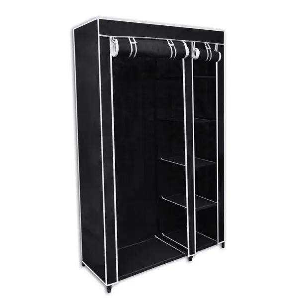 Gossi dulap de haine pliabil, negru, 110 x 45 x 175 cm
