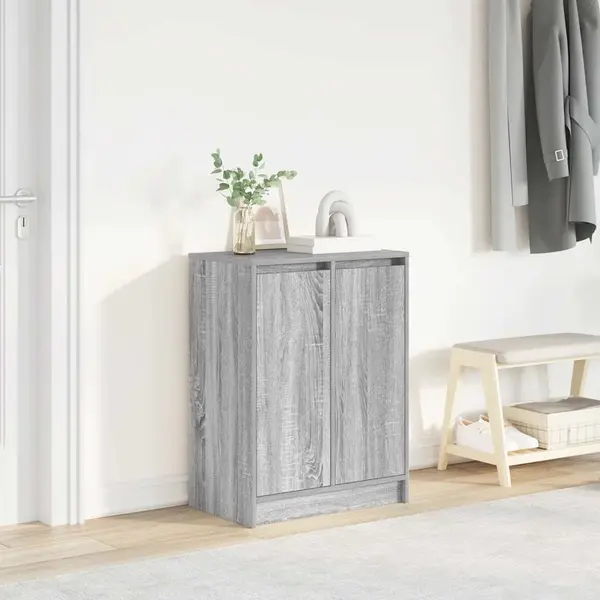 Gossi dulap de pantofi gri sonoma 57x34x76 cm lemn prelucrat