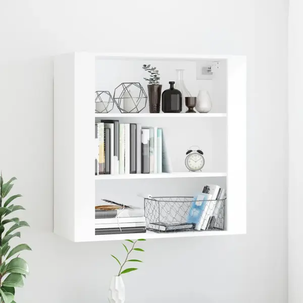 Gossi dulap de perete, alb, 80x33x80 cm, lemn prelucrat