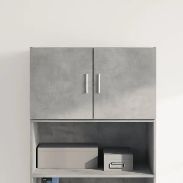 Gossi dulap de perete, gri beton, 70x42,5x40 cm, lemn prelucrat