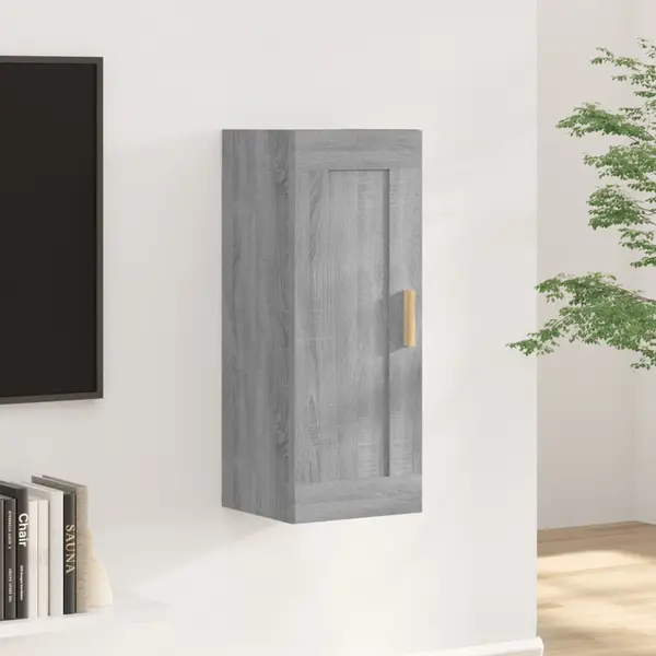 Gossi dulap de perete, gri sonoma, 35x34x90 cm, lemn compozit