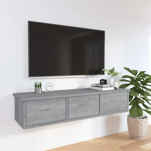 Gossi dulap de perete, gri sonoma, 88x26x18,5 cm, lemn prelucrat