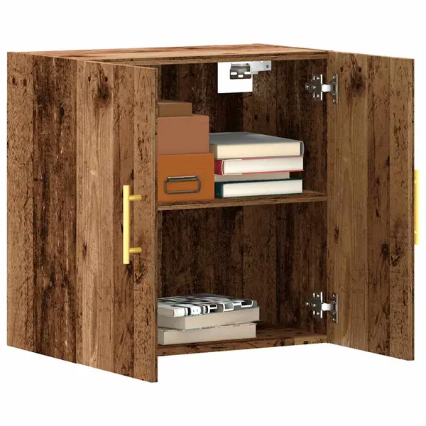 Gossi dulap de perete, lemn invechit, 60x31x60 cm, lemn prelucrat