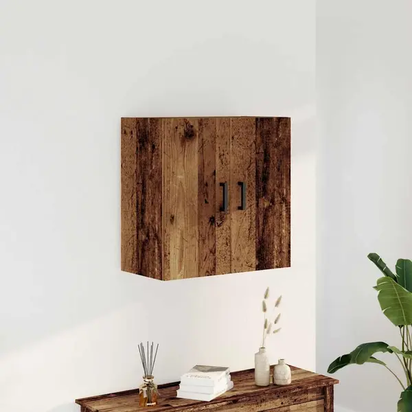 Gossi dulap de perete, lemn invechit, 60x31x60 cm, lemn prelucrat