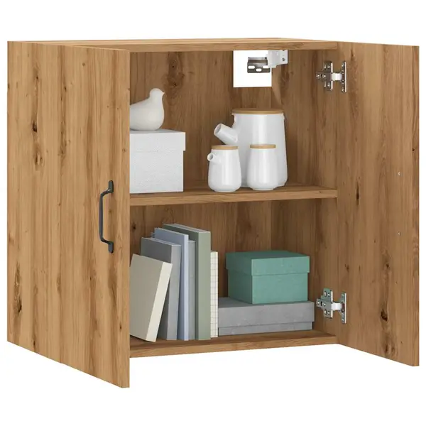 Gossi dulap de perete, stejar artizanal, 60x31x60 cm, lemn prelucrat