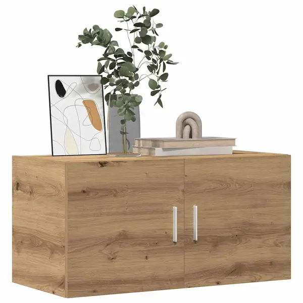 Gossi dulap de perete, stejar artizanal, 80x39x40 cm, lemn prelucrat