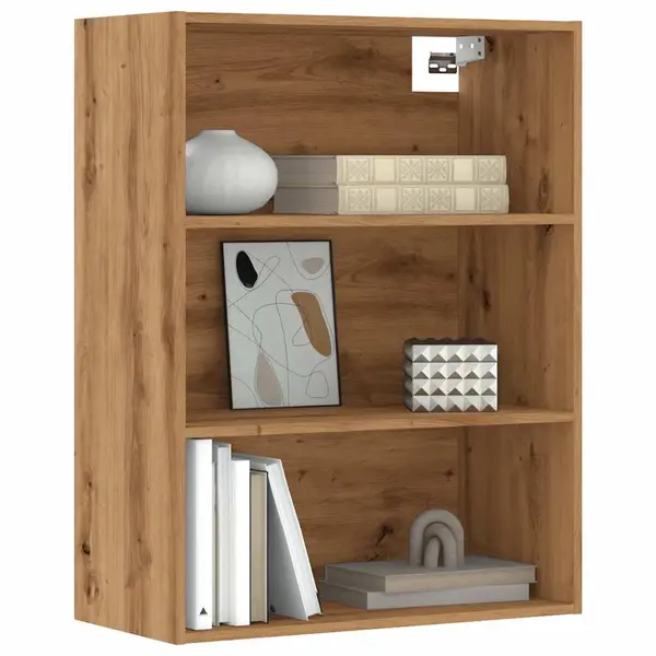 Gossi dulap de perete suspendat, stejar artizanal, 69,5x32,5x90 cm