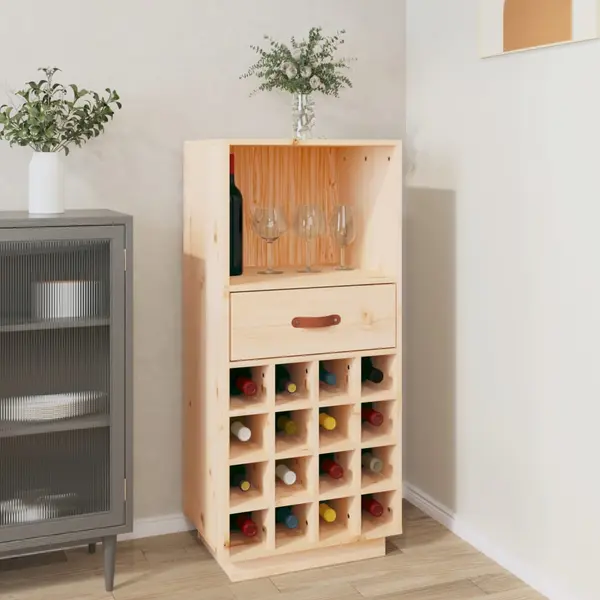 Gossi dulap de vinuri, 45x34x100 cm, lemn masiv de pin