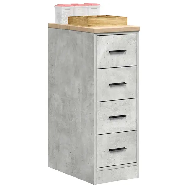 Gossi dulap depozitare garaj beton gri 30x51x85 cm lemn masiv de pin
