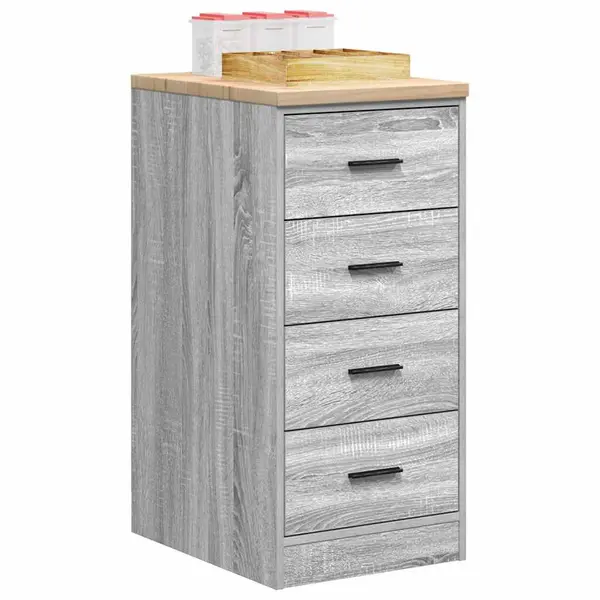Gossi dulap depozitare garaj gri sonoma 40x51x85 cm lemn masiv de pin
