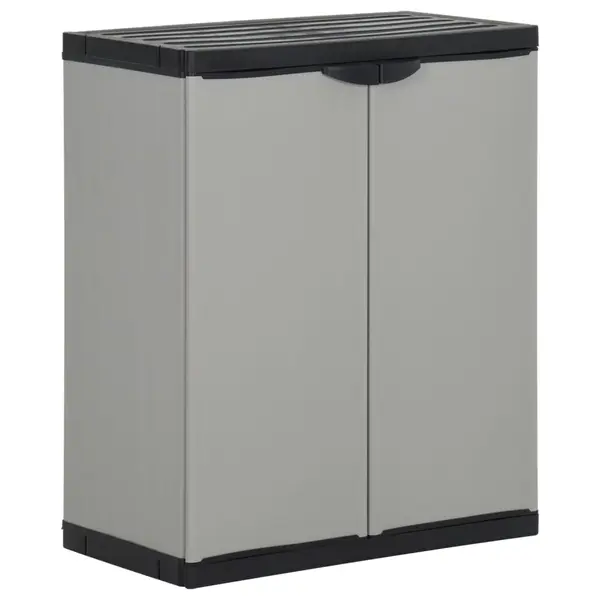 Gossi dulap deseuri de gradina, gri si negru, 68x40x85 cm, pp