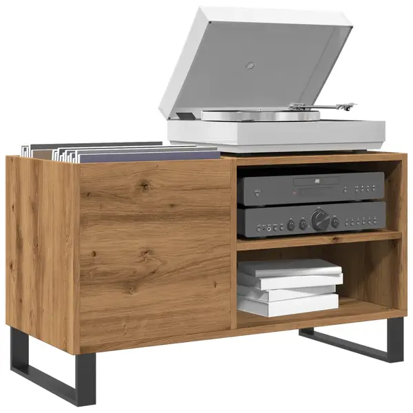 Gossi dulap discuri stejar artizanal, 84,5x38x48 cm, lemn prelucrat