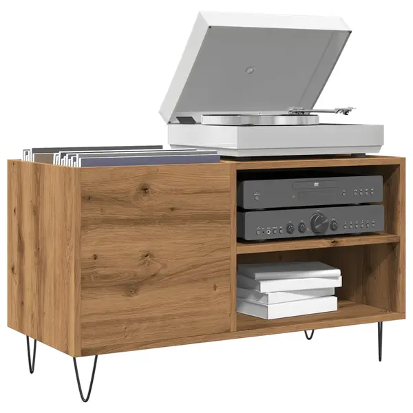 Gossi dulap discuri stejar artizanal, 84,5x38x48 cm, lemn prelucrat