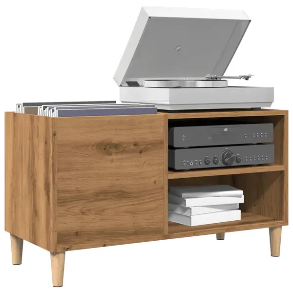 Gossi dulap discuri stejar artizanal, 84,5x38x48 cm, lemn prelucrat