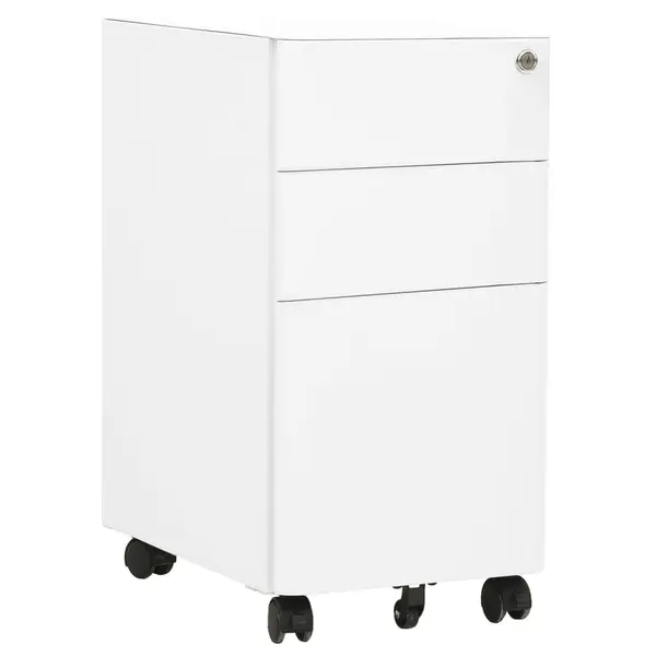 Gossi dulap dosare mobil, alb, 30x45x59 cm, otel