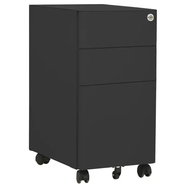Gossi dulap dosare mobil, antracit, 30x45x59 cm, otel