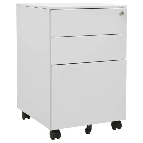 Gossi dulap dosare mobil, gri deschis, 39x45x60 cm, otel