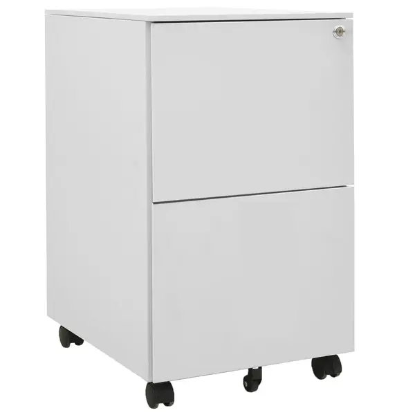 Gossi dulap dosare mobil, gri deschis, 39x45x67 cm, otel