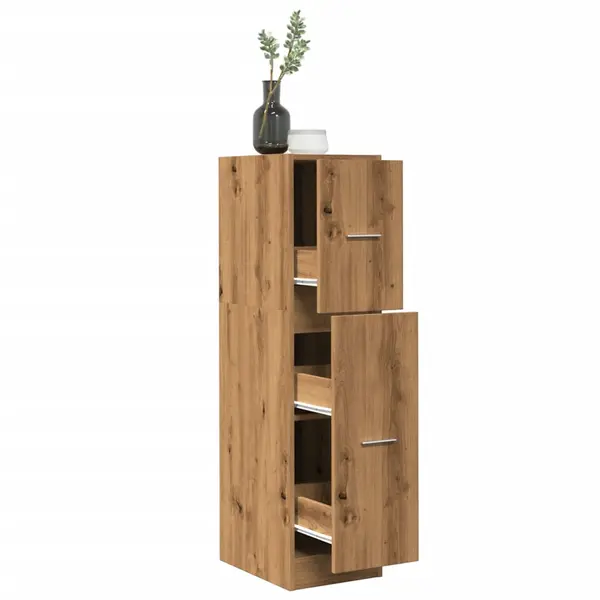 Gossi dulap farmacie, stejar artizanal, 30x41x118 cm, lemn prelucrat