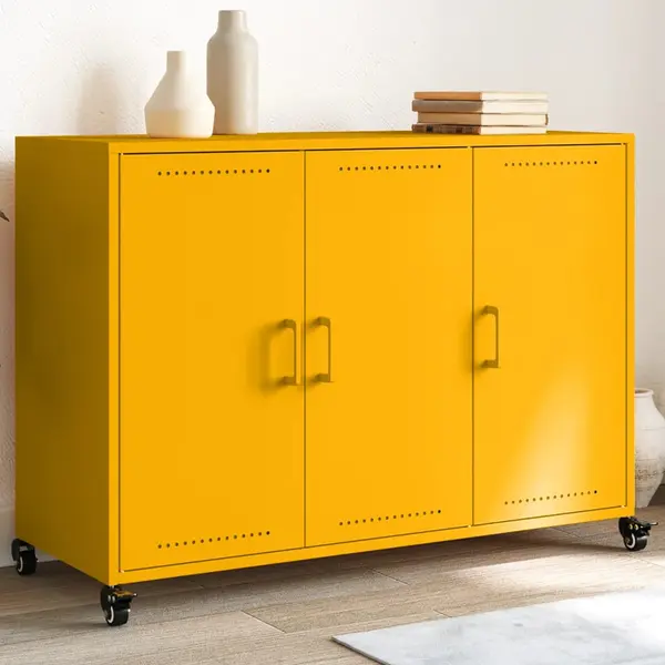 Gossi dulap, galben mustar, 100,5x39x72 cm, otel