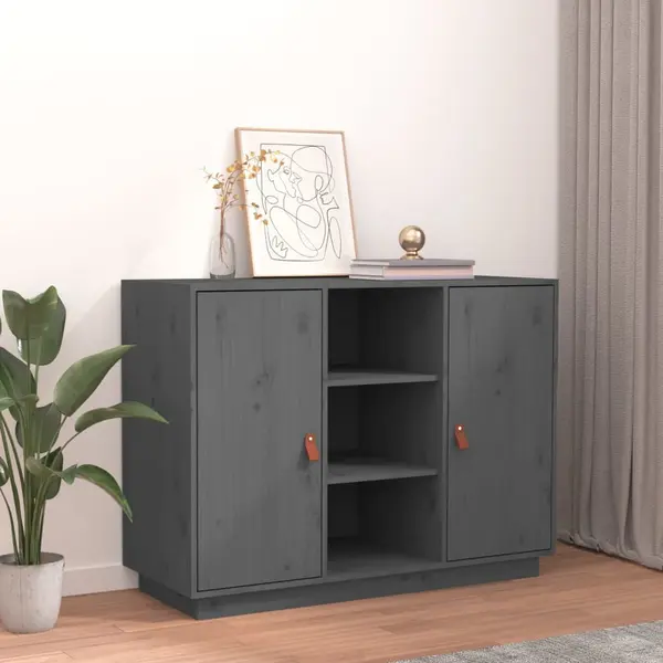 Gossi dulap, gri, 100x40x75 cm, lemn masiv de pin