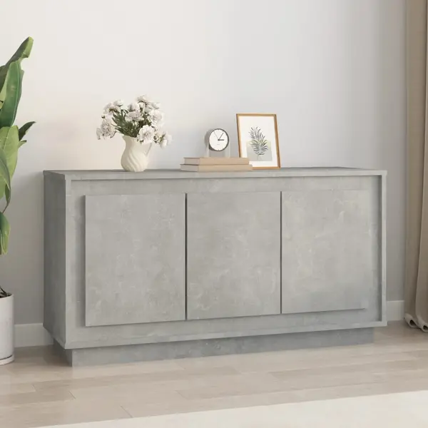 Gossi dulap, gri beton, 102x35x55 cm, lemn prelucrat