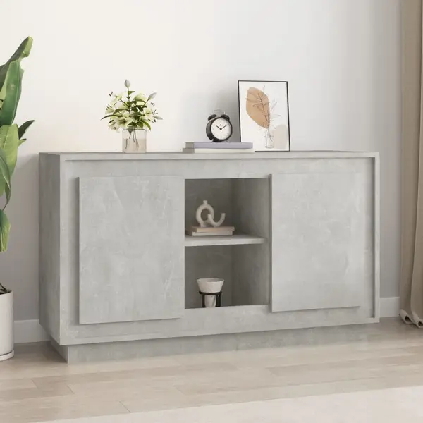 Gossi dulap, gri beton, 102x35x60 cm, lemn prelucrat
