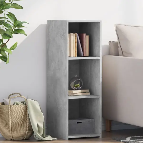 Gossi dulap, gri beton, 30x41x93 cm, lemn prelucrat