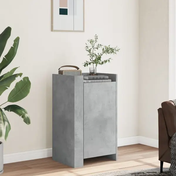 Gossi dulap, gri beton, 45x35x75 cm, lemn prelucrat