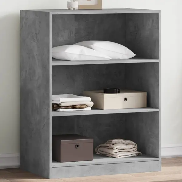 Gossi dulap, gri beton, 77x48x102 cm, lemn prelucrat