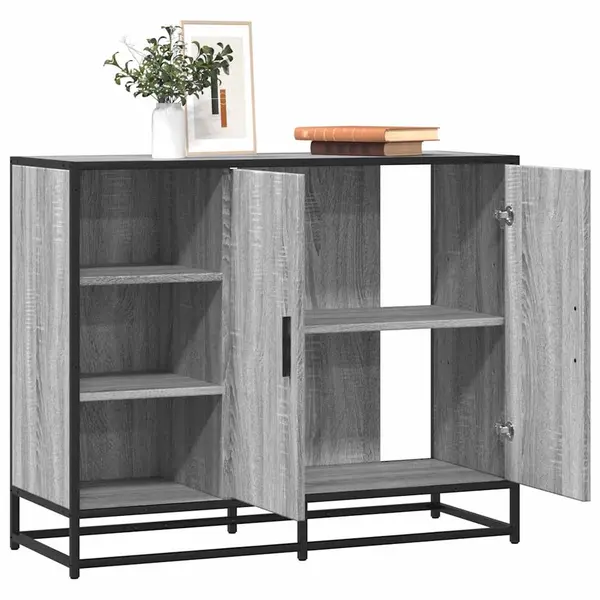 Gossi dulap, gri sonoma, 92x35x76 cm, lemn prelucrat