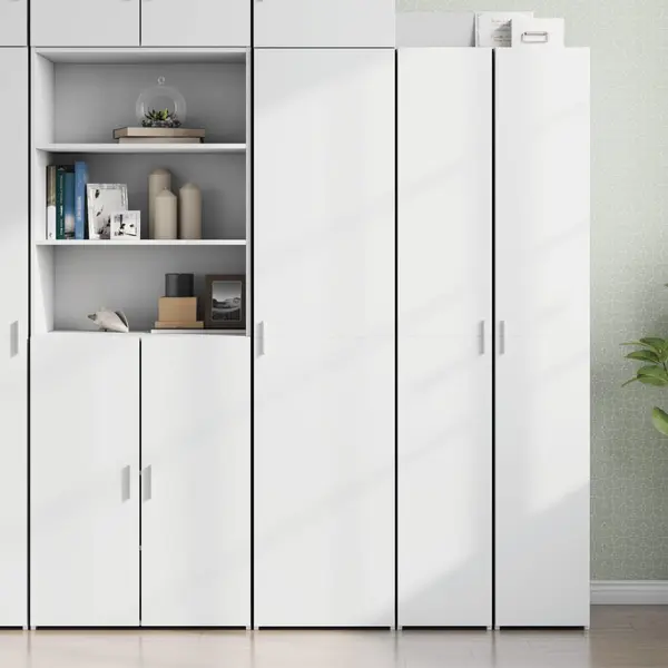 Gossi dulap inalt, alb, 45x42,5x185 cm, lemn compozit