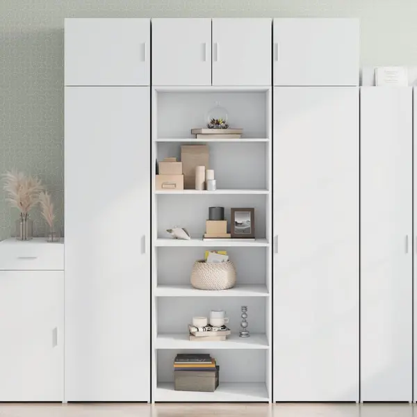 Gossi dulap inalt, alb, 70x41x185 cm, lemn prelucrat
