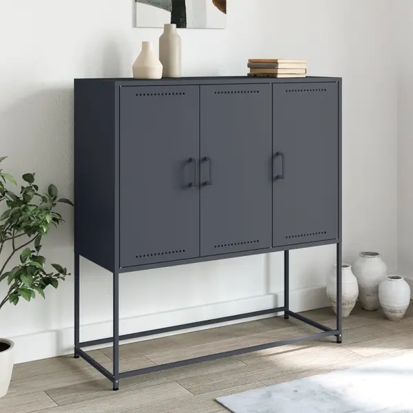 Gossi dulap inalt, antracit, 100,5x39x107 cm, otel
