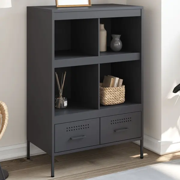 Gossi dulap inalt, antracit, 68x39x101,5 cm, otel laminat la rece