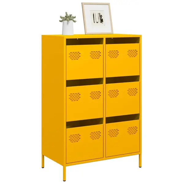 Gossi dulap inalt, galben mustar, 68x39x101,5 cm, otel
