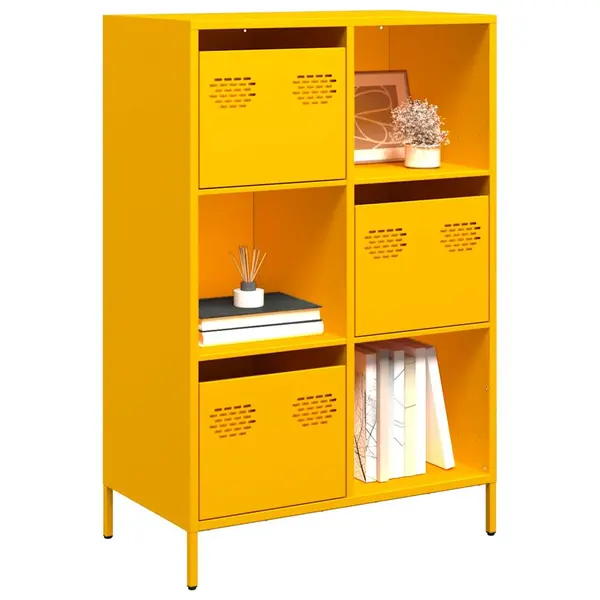 Gossi dulap inalt, galben mustar, 68x39x103,5 cm, otel